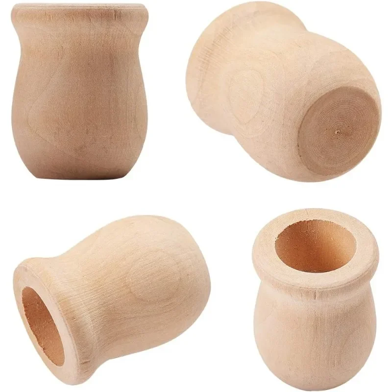 Jarrón de madera en blanco sin - Candle Containers reseña y precio