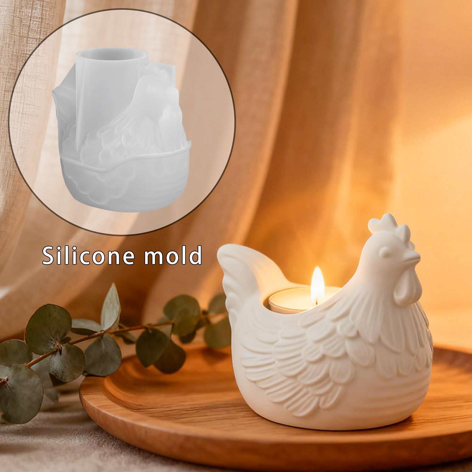 Portavelas de pollo pequeño 3D - Candle Molds reseña y precio